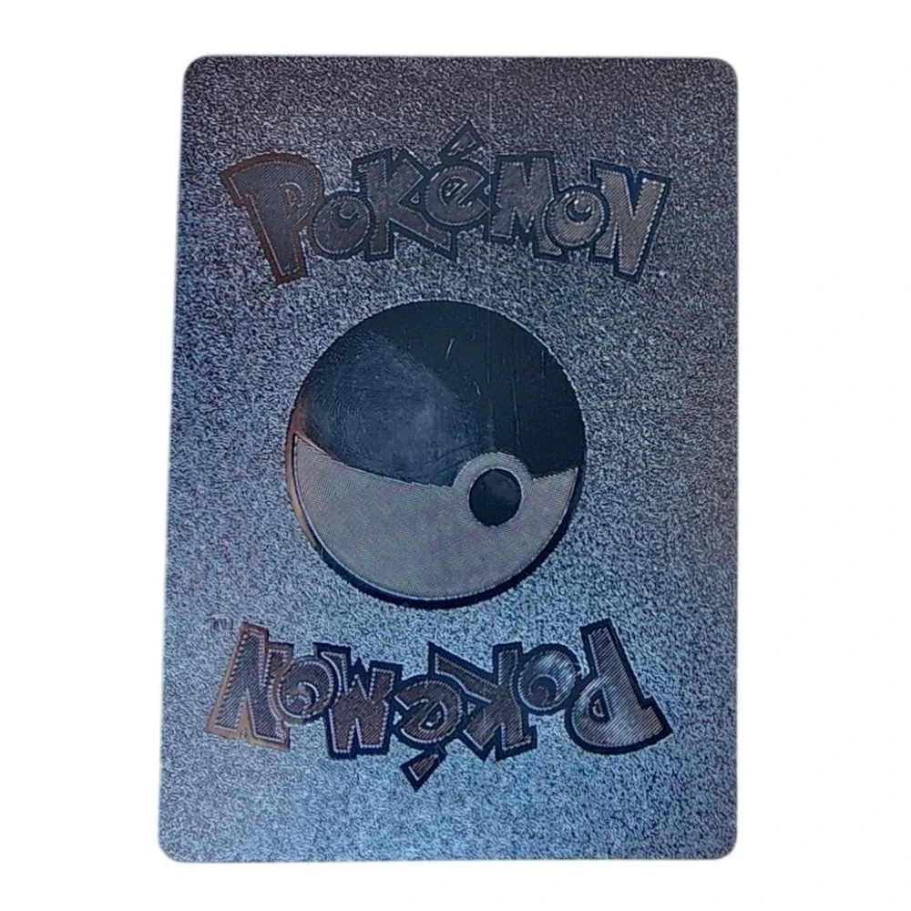 Pokemon Charizard VMAX Silver Metal Card Custom Fan Art Textured Collectible